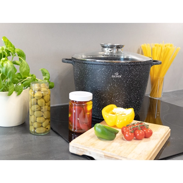 ZESTAW GARNKÓW CERAMICZNO MARMURKOWYCH NA INDUKCJE 17 ELE ZL-8536